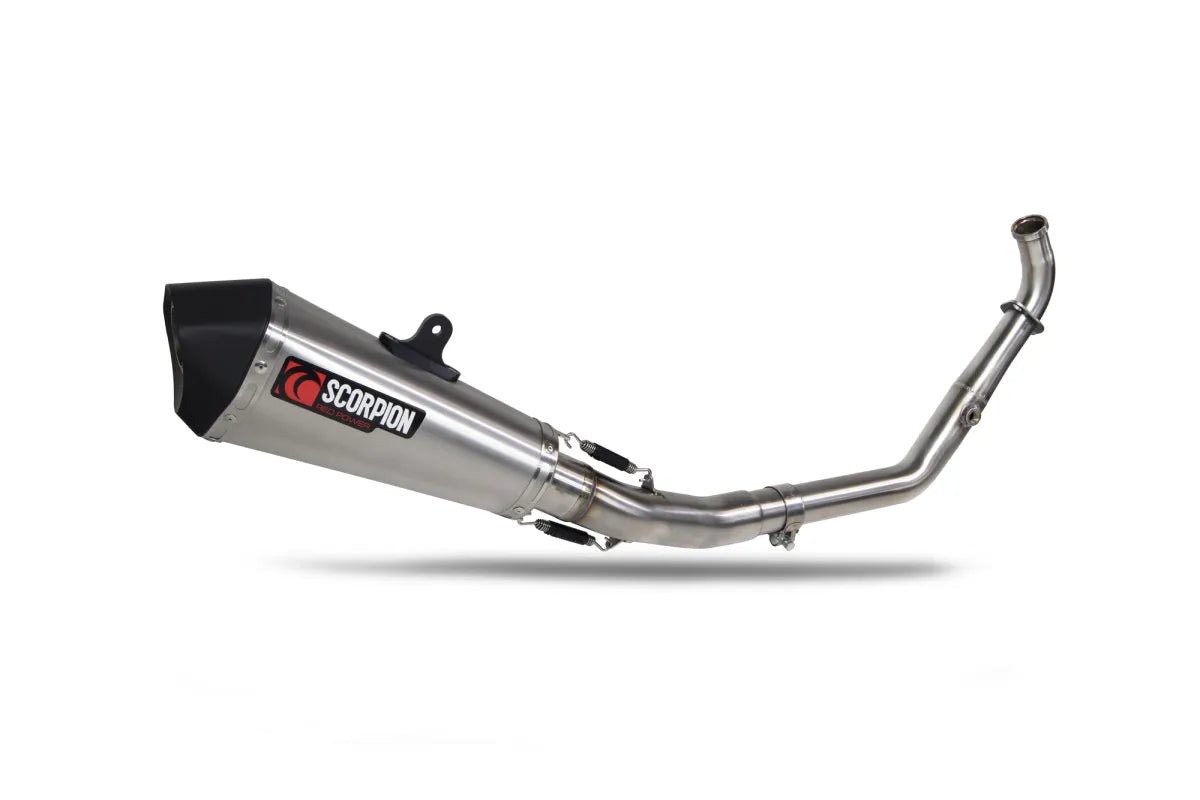 Yamaha MT-125 Euro 5+ (2024-2026) SCORPION Exhaust Serket Taper Full System – Brushed Stainless Steel