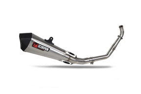 Yamaha MT-125 Euro 5+ (2024-2026) SCORPION Exhaust Serket Taper Full System – Brushed Stainless Steel