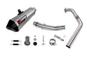 Yamaha MT-125 Euro 5+ (2024-2026) SCORPION Exhaust Serket Taper Full System – Brushed Stainless Steel