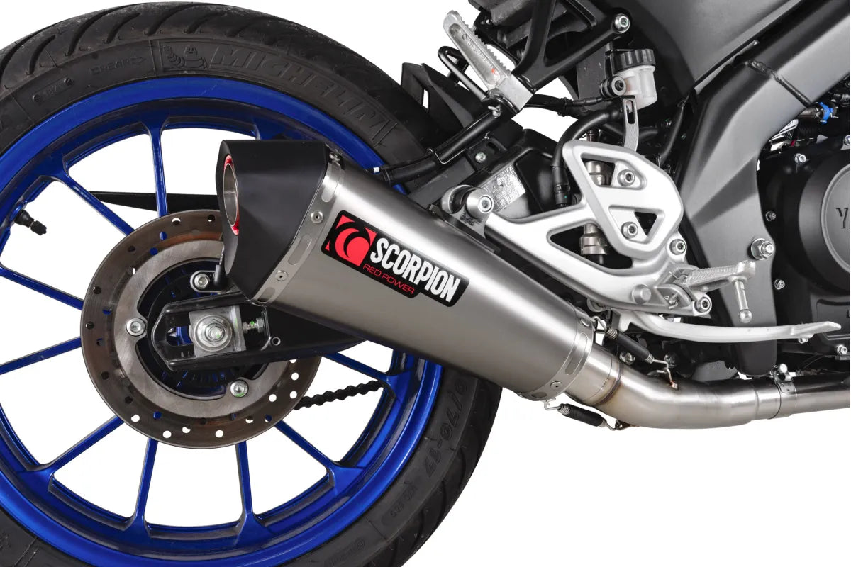 Yamaha MT-125 Euro 5+ (2024-2026) SCORPION Exhaust Serket Taper Full System – Titanium
