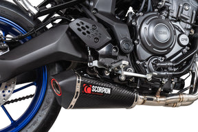 Yamaha MT-07 Euro 5 (2024–2025) Scorpion Exhaust Serket Taper Full System - Carbon Fibre