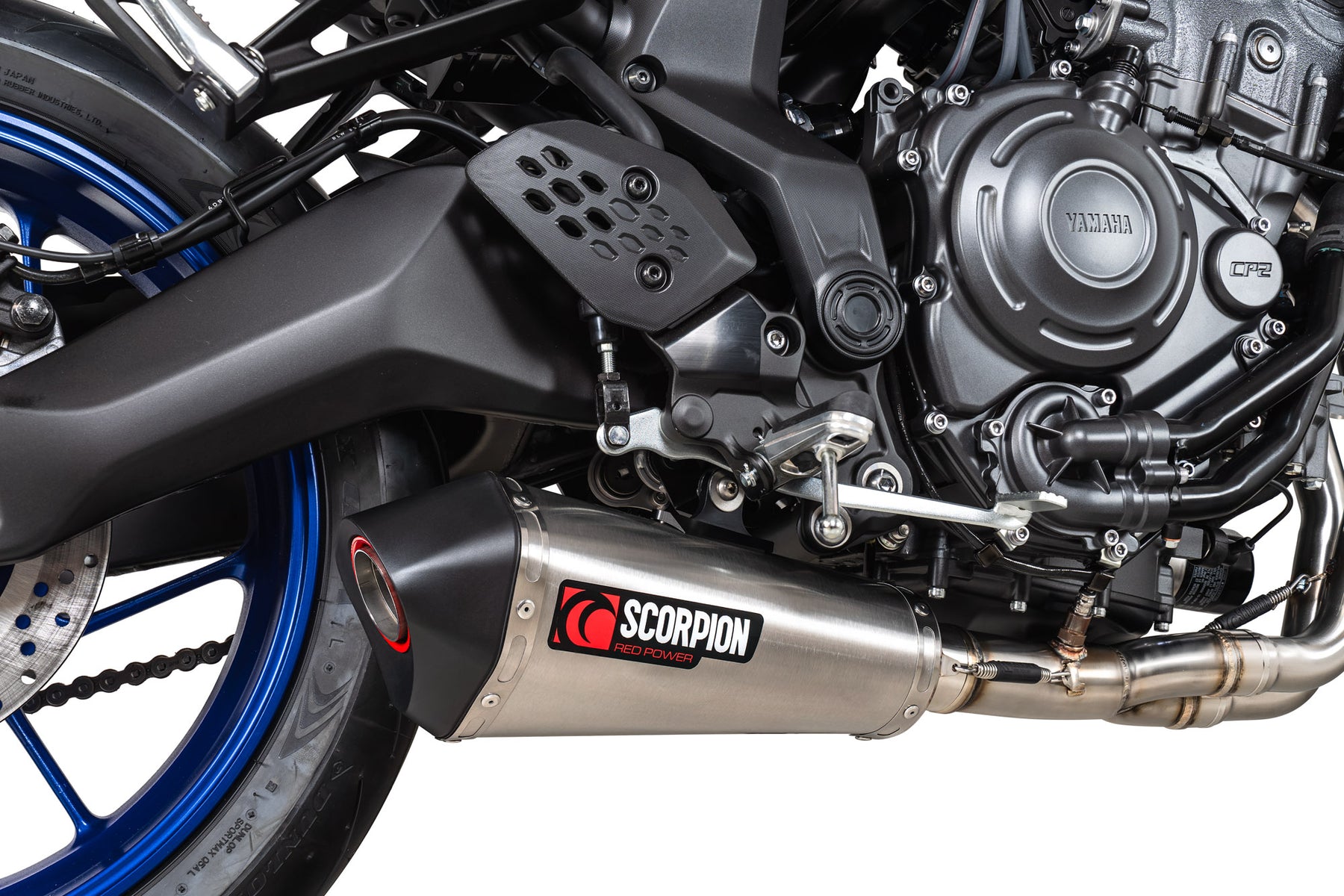 Yamaha MT-07 Euro 5 (2024–2025) Scorpion Exhaust Serket Taper Full System - Brushed Stainless
