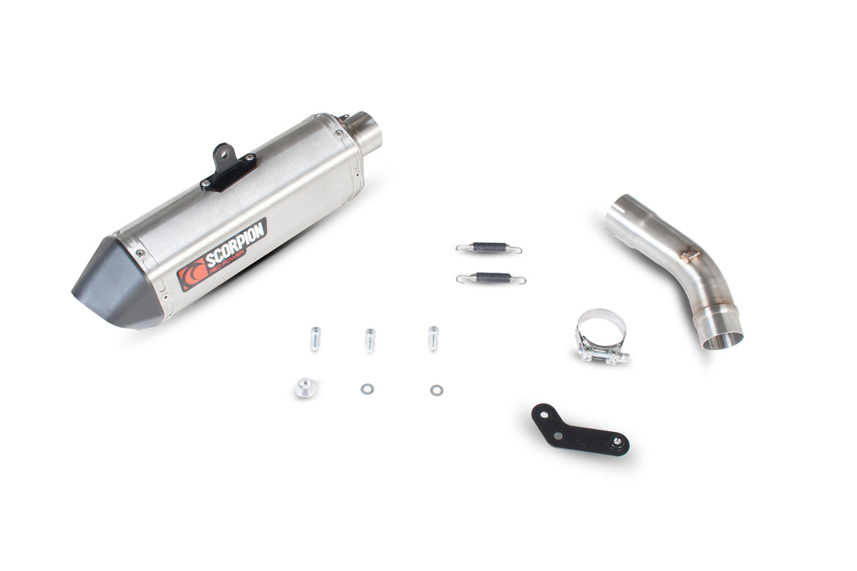 Yamaha FZ/FZ8 (2010–2016) Scorpion Exhaust Serket Parallel Slip-on - Brushed Stainless