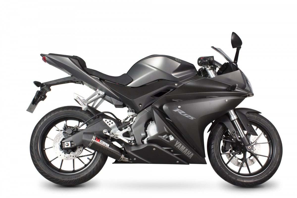 Yamaha YZF R125 (2014–2018) Scorpion Exhaust Serket Taper Full System - Carbon Fibre