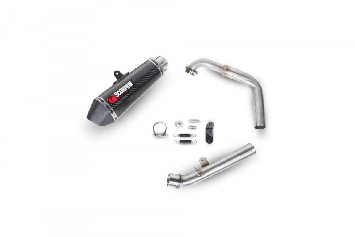 Yamaha YZF R125 (2014–2018) Scorpion Exhaust Serket Taper Full System - Carbon Fibre