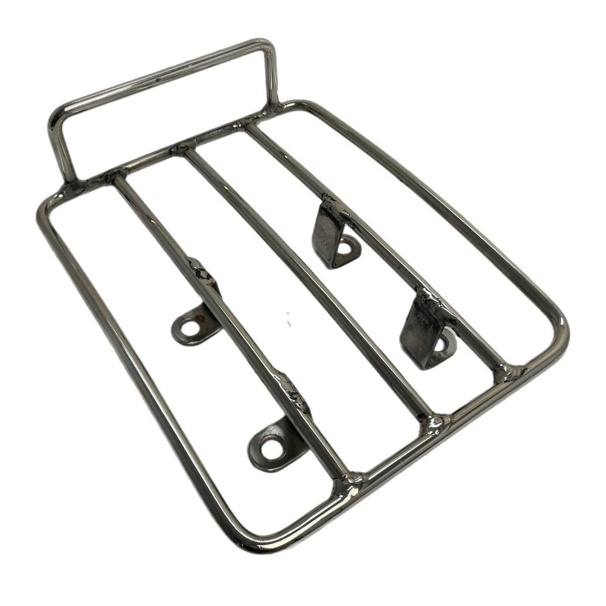 Royal Alloy TG 125-300cc Rear Sprint Rack Curved - Polished Stainless Steel