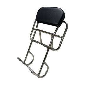 Royal Alloy TG 2 in 1 Backrest & Fold Down Carrier - Polished Stainless Steel