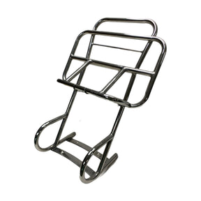 Royal Alloy TG 2 in 1 Backrest & Fold Down Carrier - Polished Stainless Steel