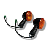 Royal Enfield Classic Bullet 350cc 500cc Rear Left & Right Indicator Set - Black & Amber Lens