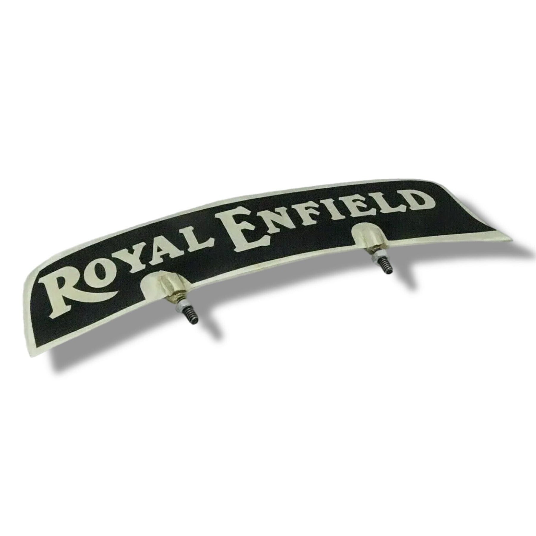 Royal Enfield Front Mudguard Number Plate - Chrome & Black