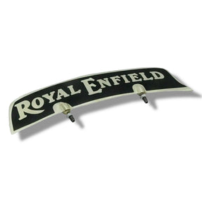 Royal Enfield Front Mudguard Number Plate - Chrome & Black