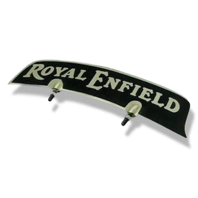 Royal Enfield Front Mudguard Number Plate - Chrome & Black