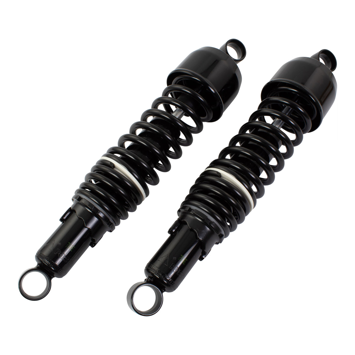 Bike It 335mm Eye-to-Eye Black Twin Shock Absorbers Universal Pair