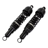 Bike It 335mm Eye-to-Eye Black Twin Shock Absorbers Universal Pair