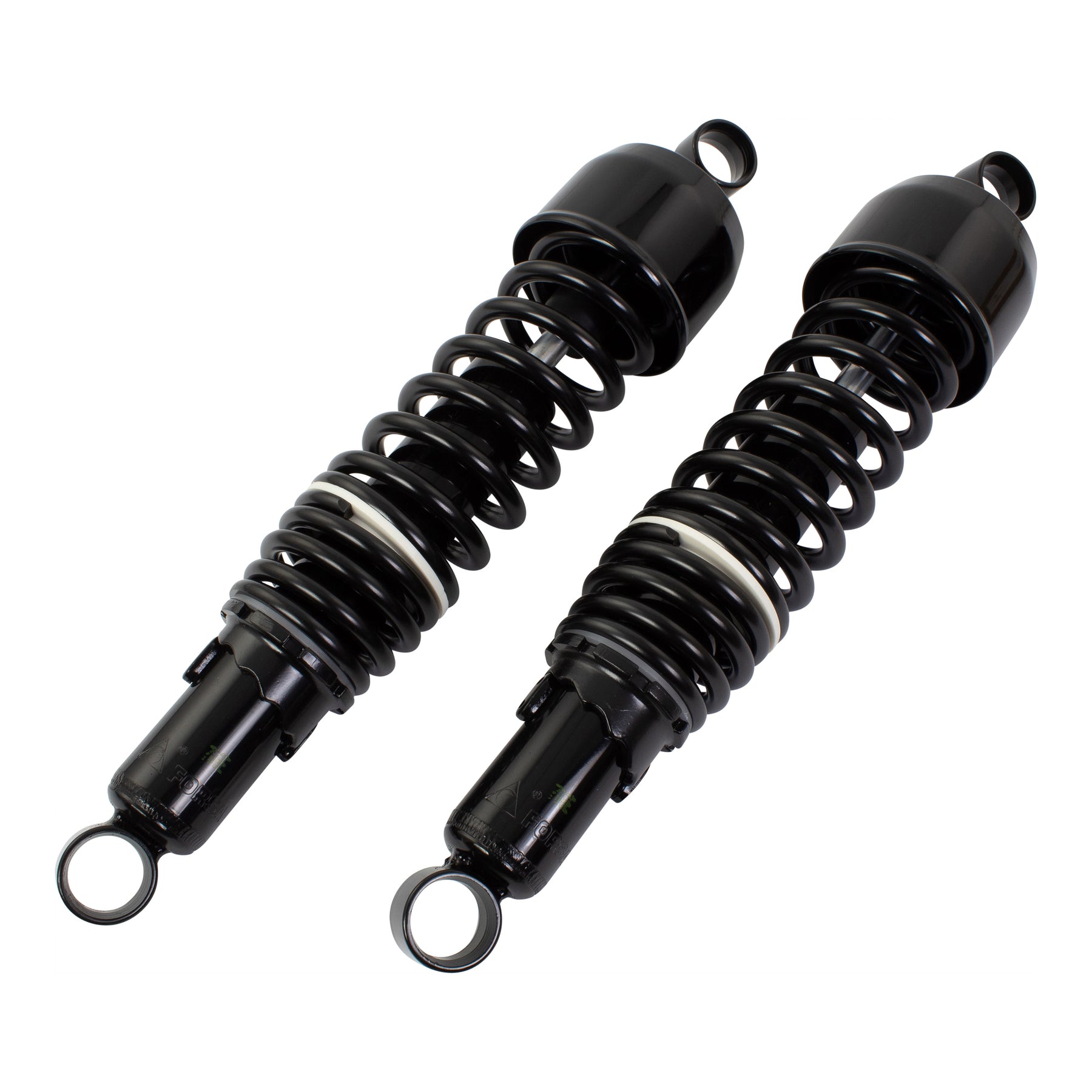 Bike It 335mm Eye-to-Eye Black Twin Shock Absorbers Universal Pair