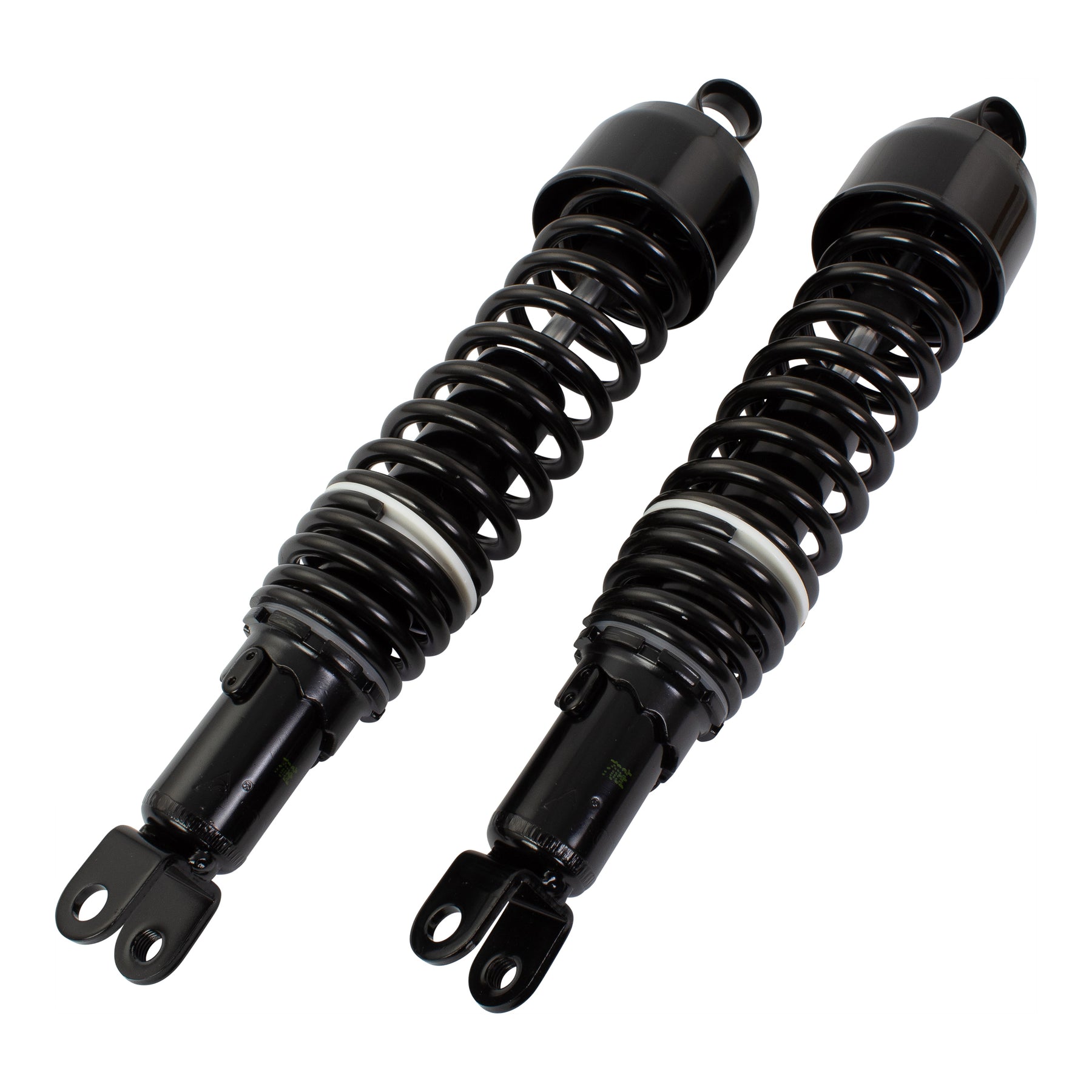 Bike It 365mm Eye-to-Fork Black Twin Shock Absorbers Universal Fit