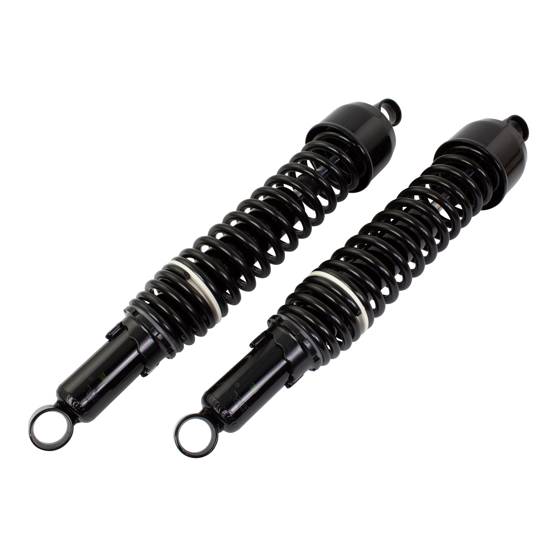 Bike It 405mm Eye-to-Eye Black Twin Shock Absorbers Universal Pair