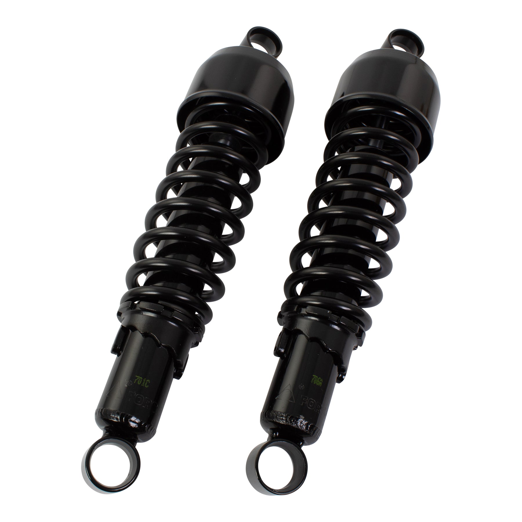 Bike It 305mm Eye-to-Eye Black Twin Shock Absorbers Universal Pair