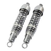 Bike It 325mm Eye-to-Eye Chrome Twin Shock Absorbers Universal Pair