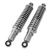 Bike It 280mm Eye-to-Eye Chrome Twin Shock Absorbers Universal Pair