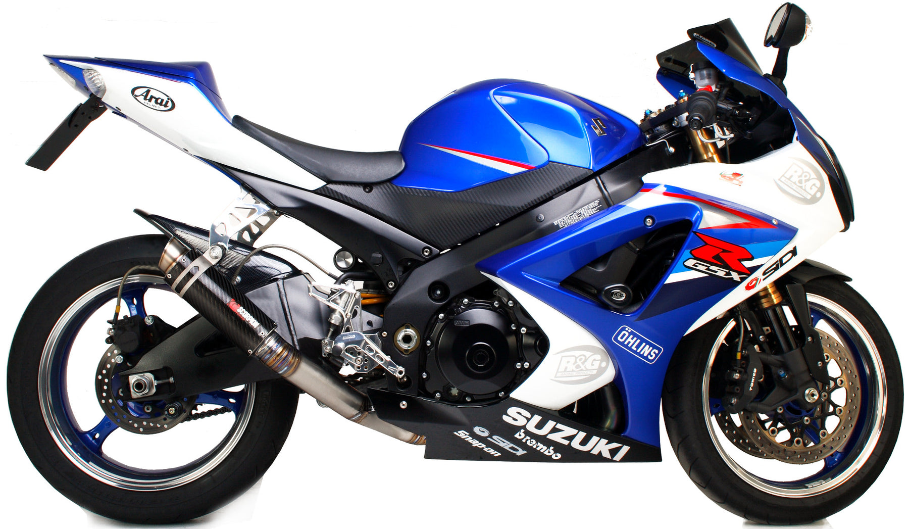 Suzuki GSX-R 1000 (2007–2008) Scorpion Exhaust RP-1 GP Slip-on - Carbon Fibre