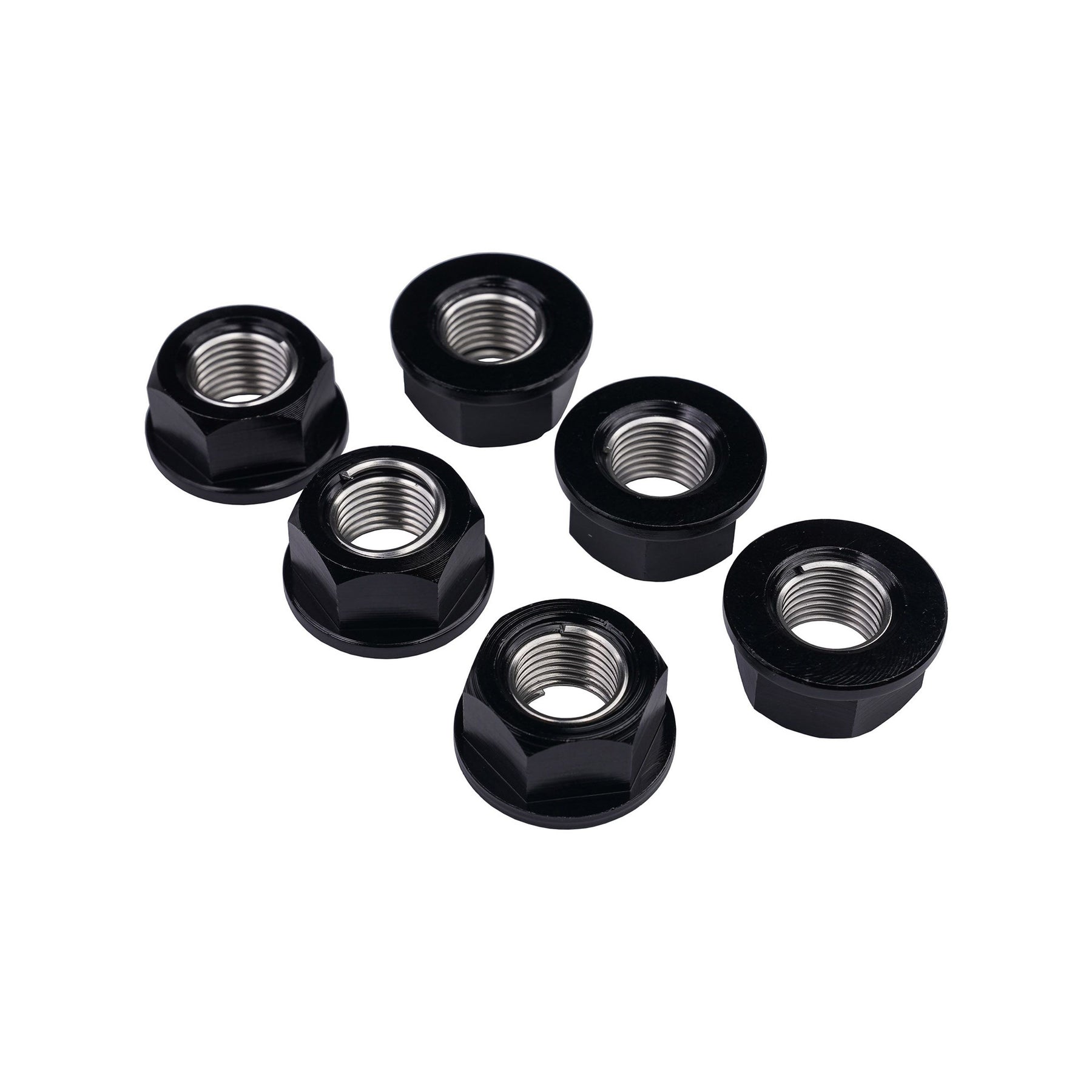 Bike It Sprocket Nuts Black Aluminium M12x1.5 (6pcs) Motorcycle