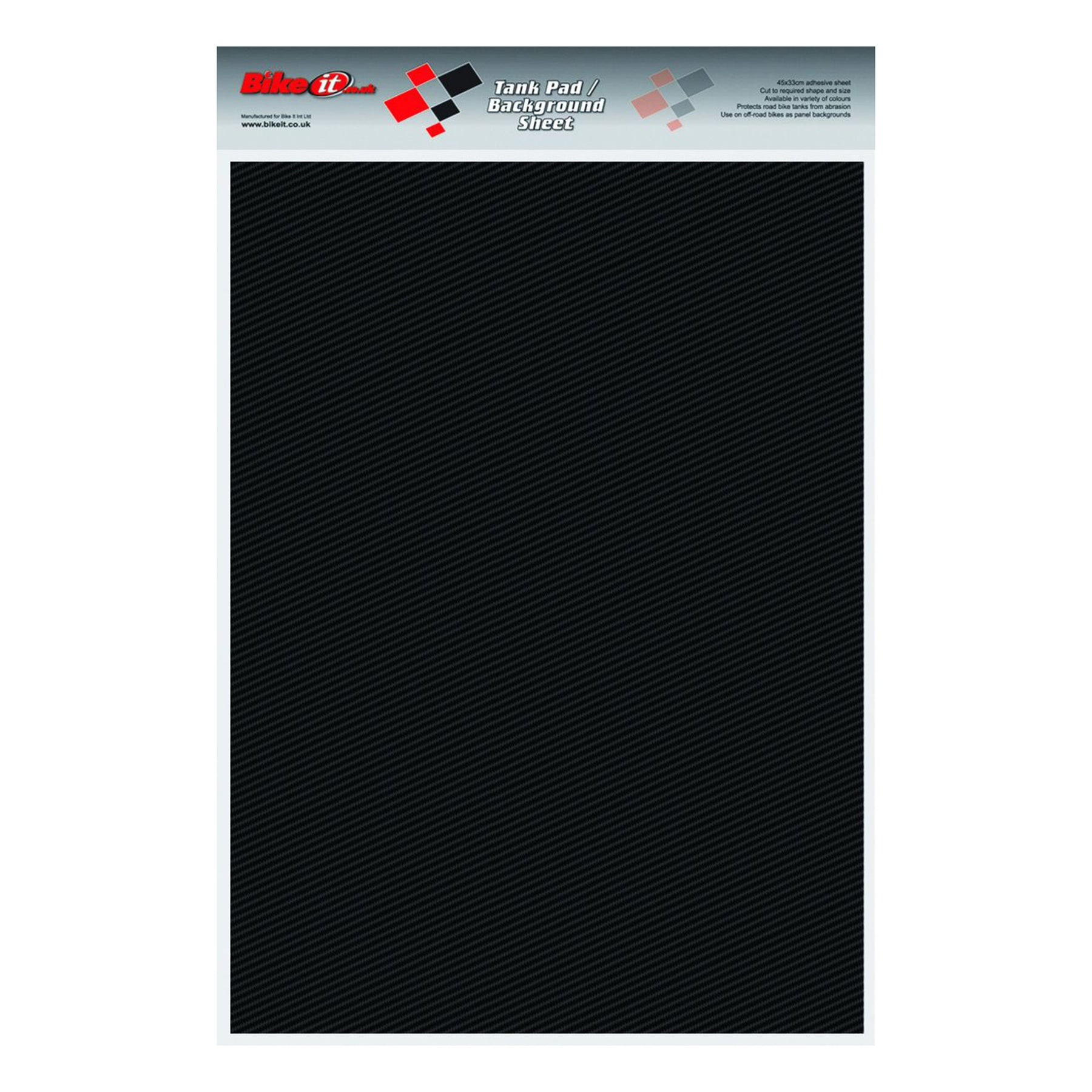 Bike It Carbon Effect Adhesive Protector Sheet 45x33cm Motorcycle Tank Guard