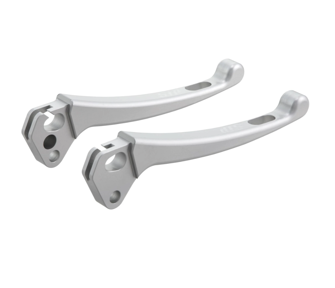 Lambretta Series 3 Li GP SX TV SIP CNC Sport Handlebar Lever Set - Anodised Matt Silver