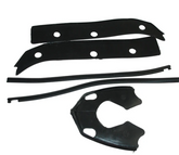 Lambretta Series 3 Li Serveta Horncover & Front Mudguard Rubber Kit - Black
