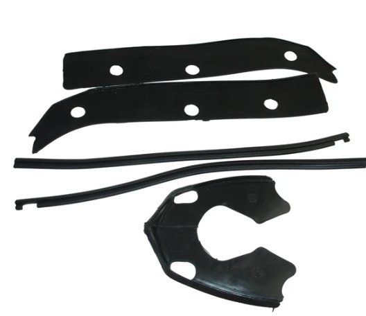 Lambretta Series 3 Li Serveta Horncover & Front Mudguard Rubber Kit - Black