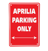Bike It Aluminium Parking Sign - Aprilia Parking Only