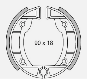 Piaggio Bravo Ciao Si Free Gilera CBA Eco Front Brake Shoes 225120190 - RMS