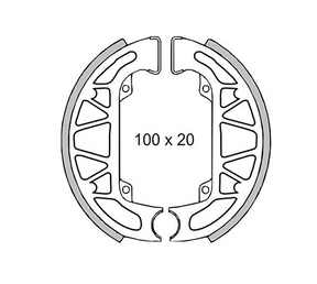 Piaggio Free NRG Quartz Sfera Zip Typhoon Rear Brake Shoes 100x20mm