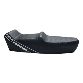Vespa T5 Mk1 Yankee Pole Position Giuliari Design Seat - Black / White Logo