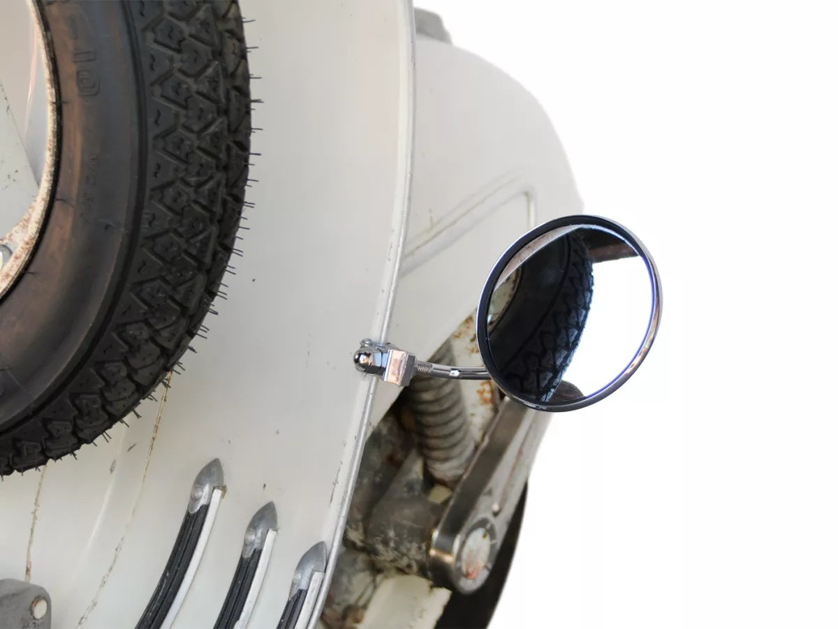 Vespa Lambretta Scooter Legshield SKY Clip On Mirror - Chrome Ø 105mm
