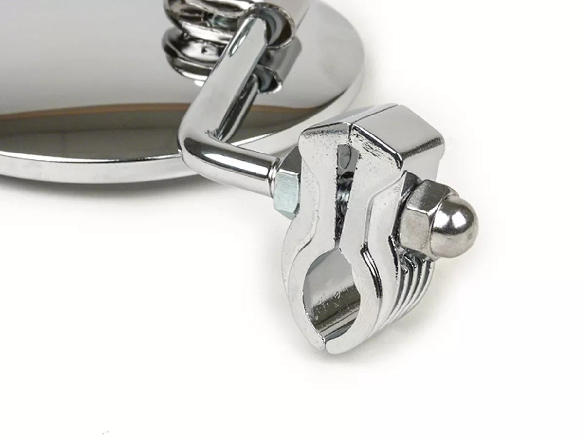 Vespa Lambretta Scooter Legshield SKY Clip On Mirror - Chrome Ø 105mm