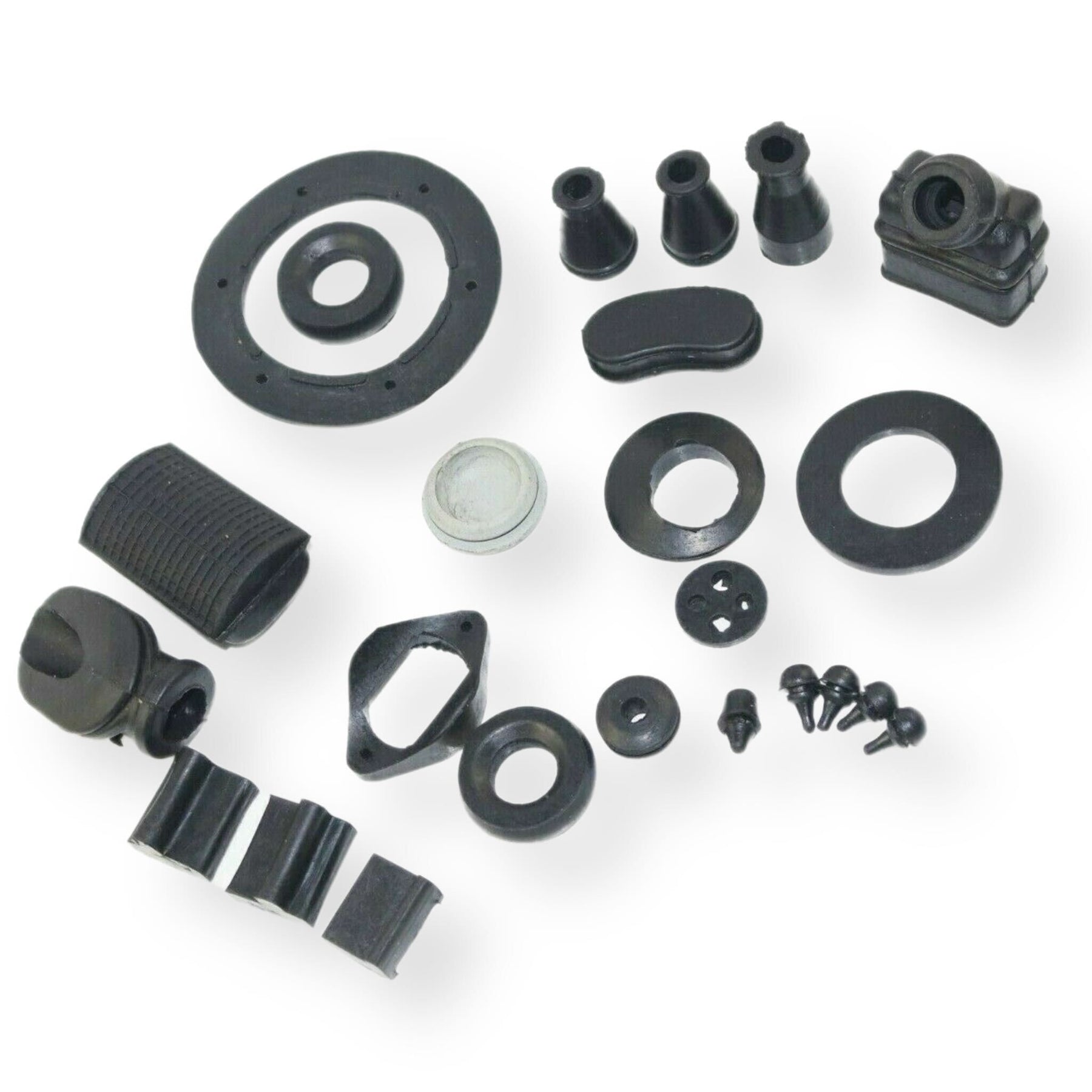 Vespa V50 V90 Prim ET3 SS50 SS90 SmallFrame Grommet & Rubber Kit - Black