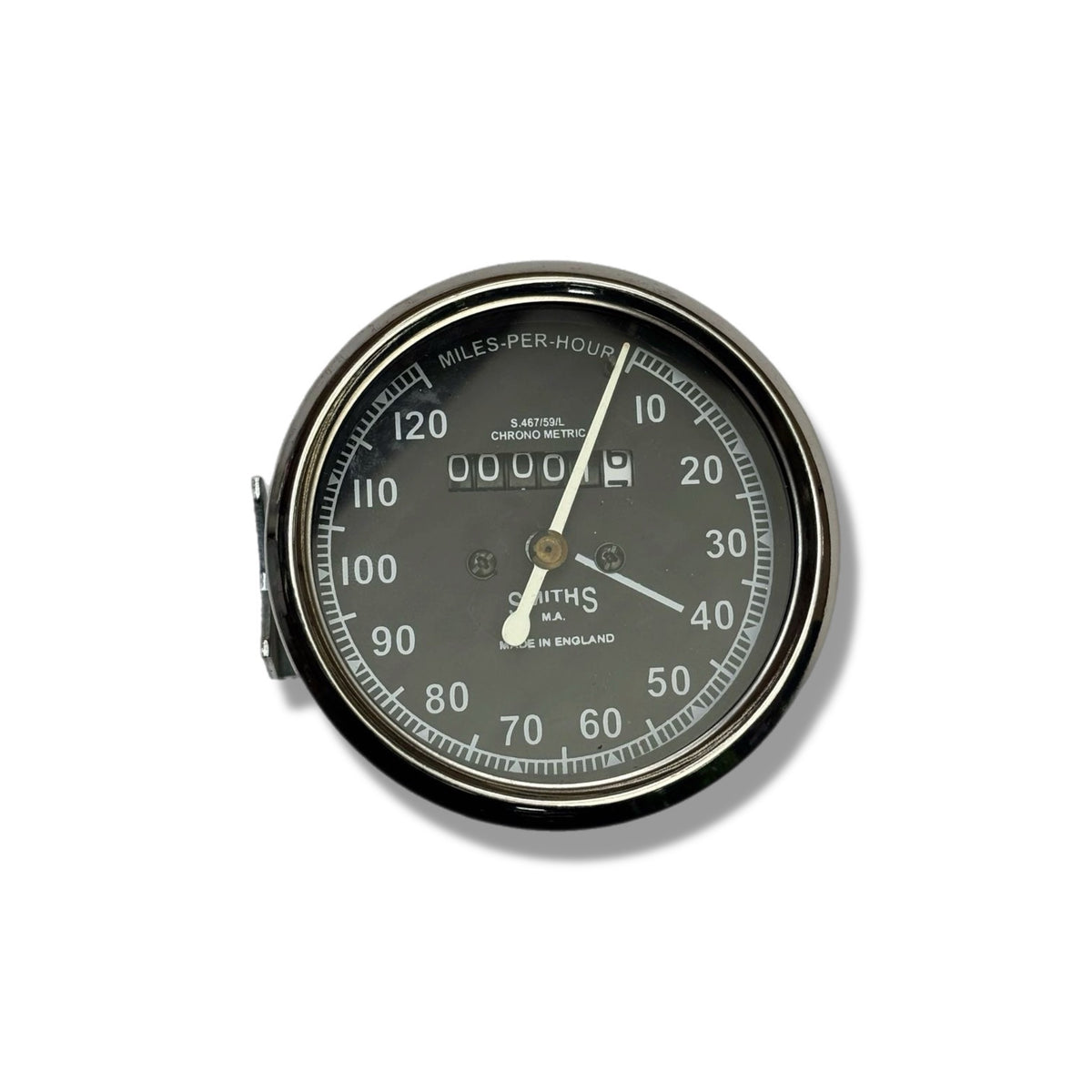 Royal Enfield, BSA, Norton Smiths Speedometer 120 mph Black Face ø80mm