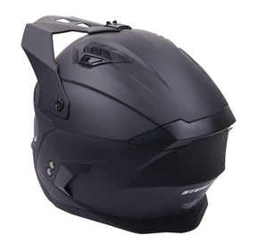 Stealth Fighter Multi Function Motorcycle Full & Open Face Helmet - Matt Black
