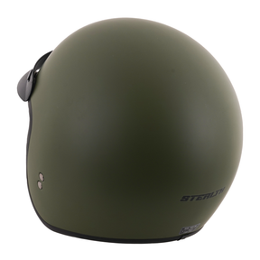 Stealth Open Face Helmet With Peak - Matt Green (Small - XXL)