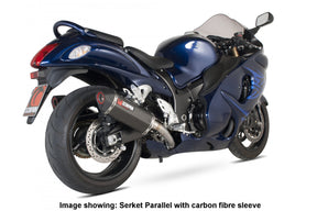 Suzuki GSX-1300R Hayabusa (2008–2017) Scorpion Exhaust Serket Parallel Slip-on Pair - Brushed Stainless