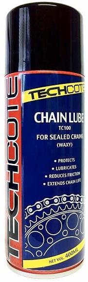 Tech Cote Waxy Synthetic Sealed Chain Lubricant Aerosol 400ml - Beedspeed