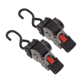 Bike It Fixed Auto Retractable Ratchet Tie Downs 25mm x 1.6m 2pc
