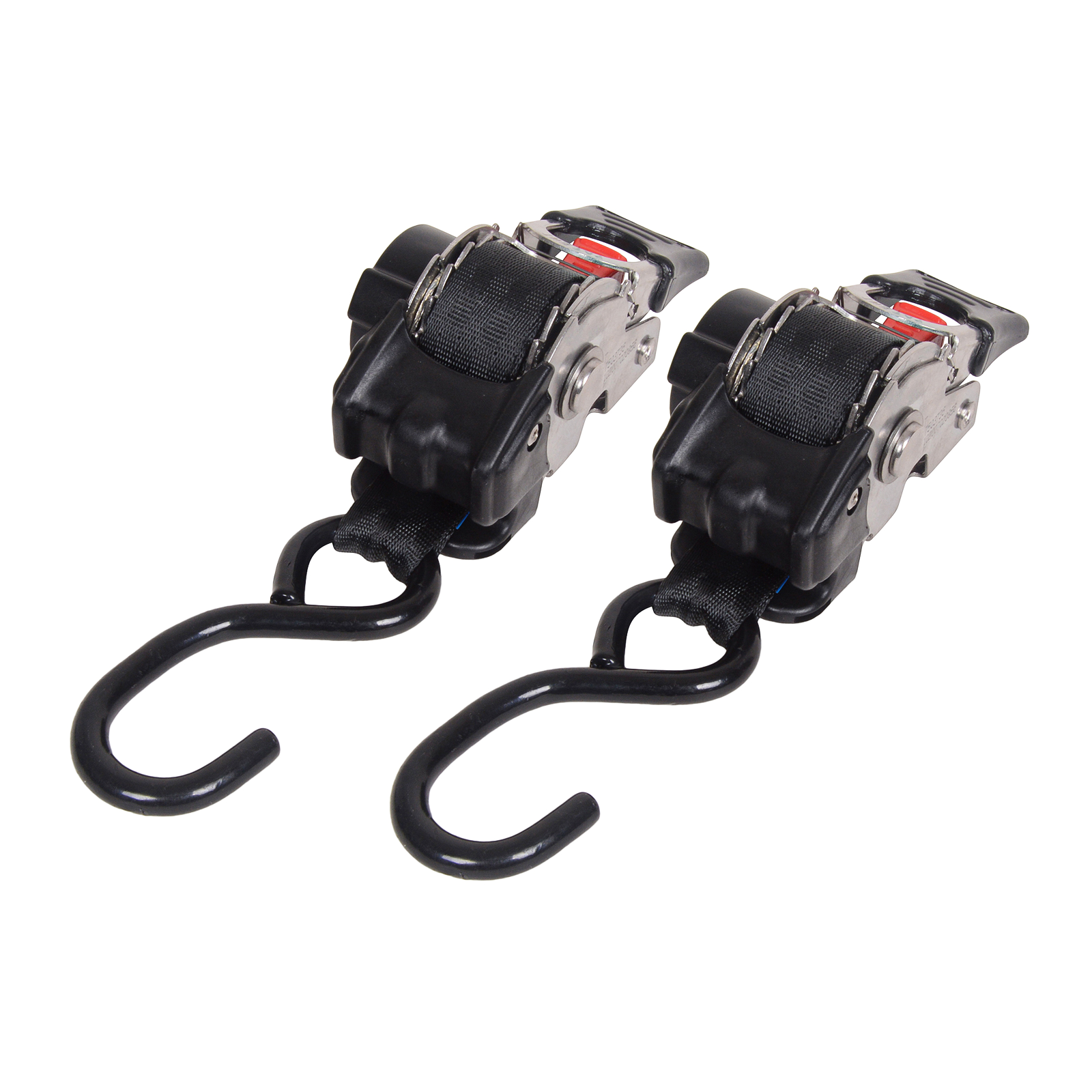 Bike It Fixed Auto Retractable Ratchet Tie Downs 25mm x 1.6m 2pc
