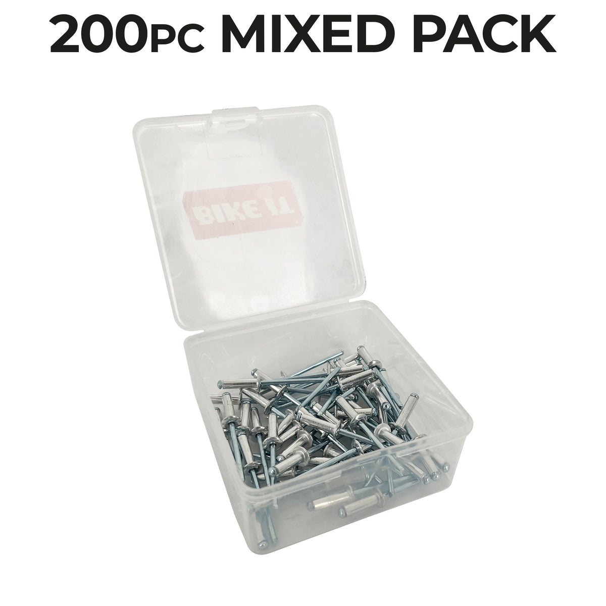 Bike It Rivet Pack Mixed Sizes 200pcs Motorcycle Workshop