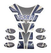 Bike It Suzuki GSXR Tank Pad Carbon Effect Blue Motorcycle Protector