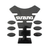 Bike It Suzuki Carbon Effect Logo Spine Tank Pad Motorcycle Protector
