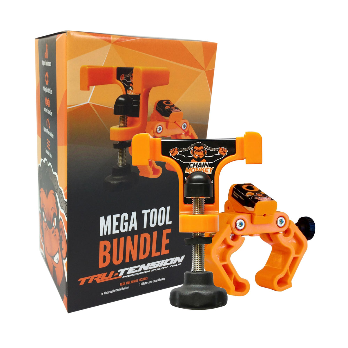 Tru-Tension Motorcycle Mega Tool Bundle - Chain Monkey & Laser Monkey