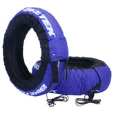 BikeTek Tyre Warmer Set for 120/70-17 (Front) and 200/55-17 (Rear) tyres with 3 Pin UK Plug