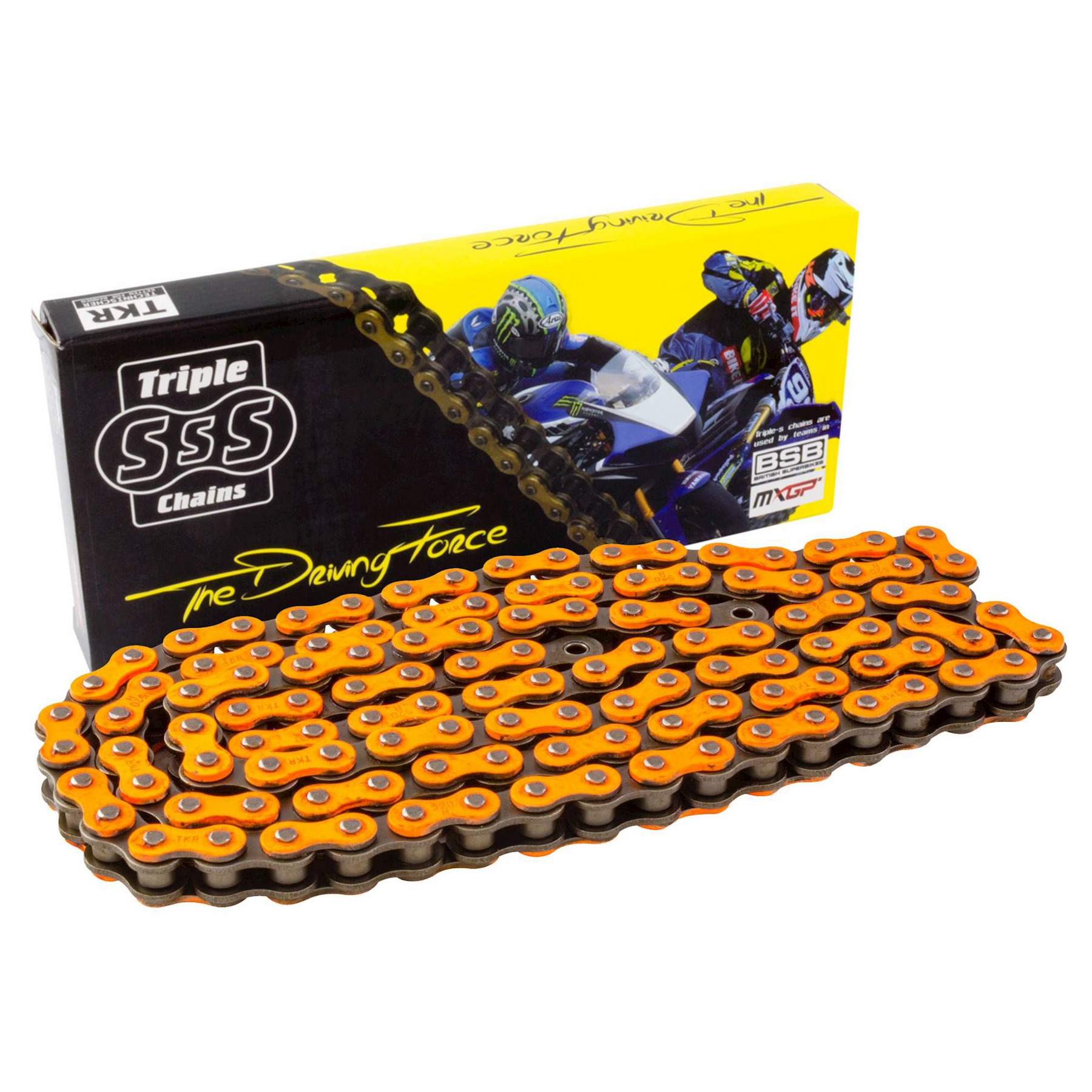 Triple-S HD Chain 428H-124 Link Orange - Beedspeed